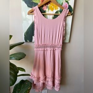 Blush Boutique Tiered Ruffle Lace Evening Dress